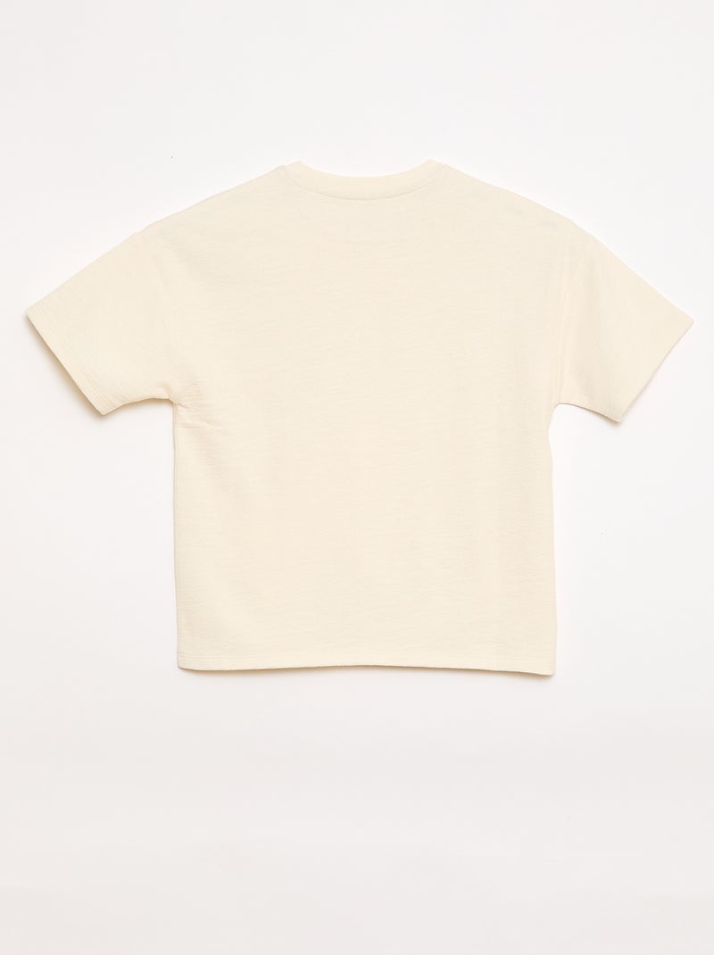 Oversized T-shirt met korte mouwen Wit - Kiabi