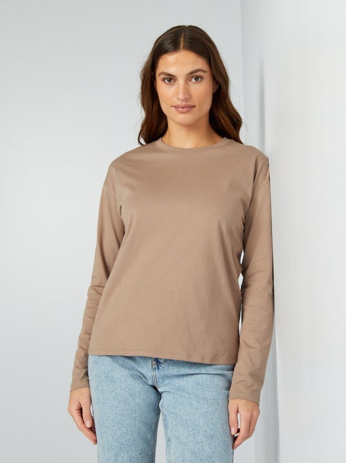 Oversized T-shirt met lange mouw - Kiabi