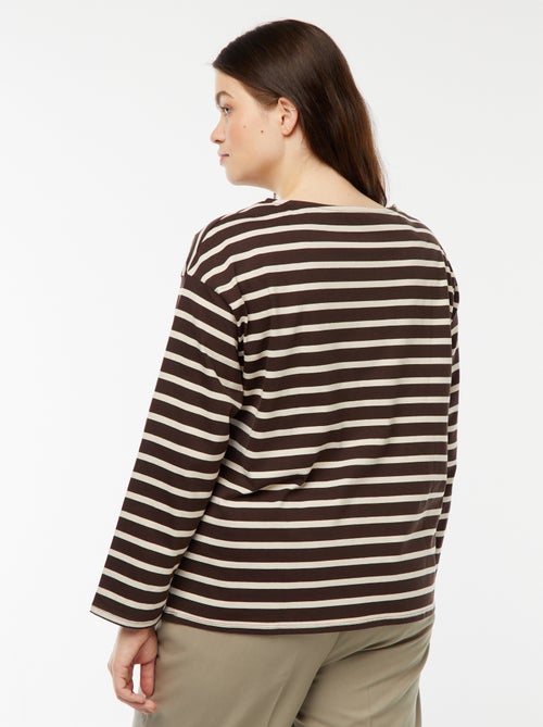 Oversized T-shirt met matrozenstreepjes - Kiabi