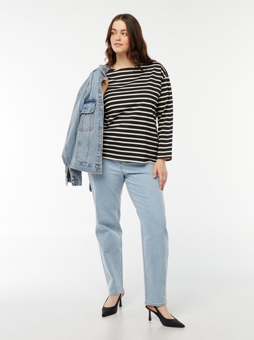 Oversized T-shirt met matrozenstreepjes - Kiabi