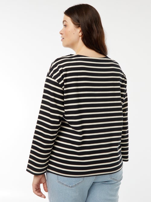 Oversized T-shirt met matrozenstreepjes - Kiabi