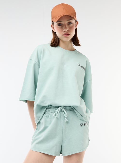 Oversized T-shirt met opschrift - Kiabi