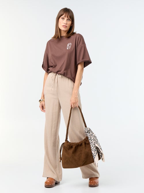 Oversized T-shirt met print op de rug - Kiabi Oversized T-shirt met print op de rug - Kiabi