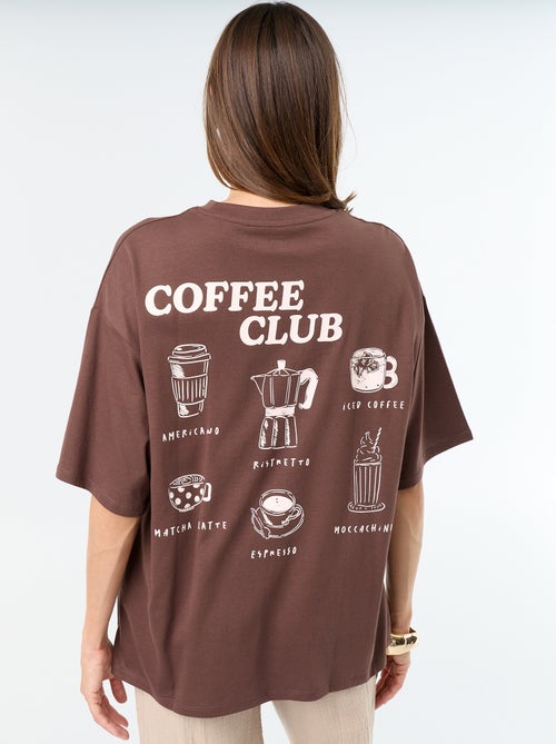 Oversized T-shirt met print op de rug - Kiabi Oversized T-shirt met print op de rug - Kiabi