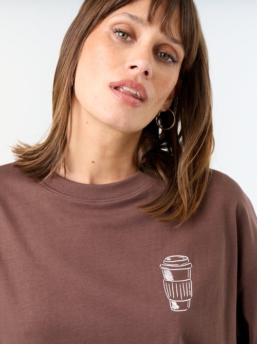 Oversized T-shirt met print op de rug - Kiabi Oversized T-shirt met print op de rug - Kiabi