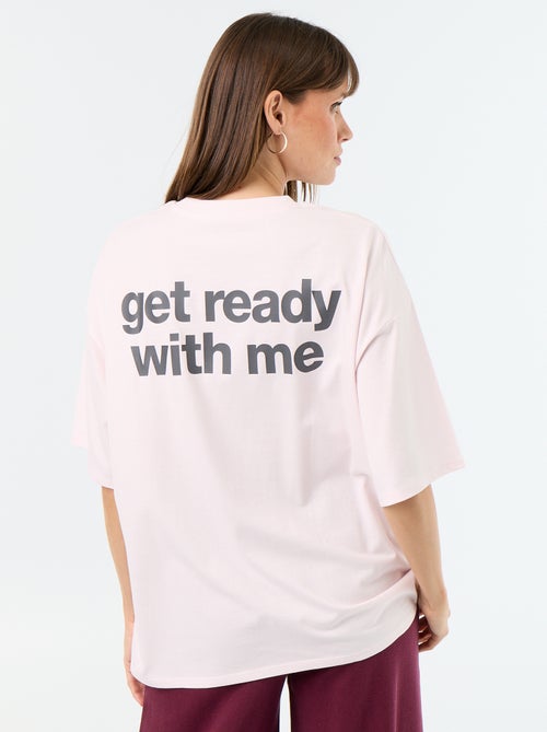 Oversized T-shirt met print op de rug - Kiabi Oversized T-shirt met print op de rug - Kiabi