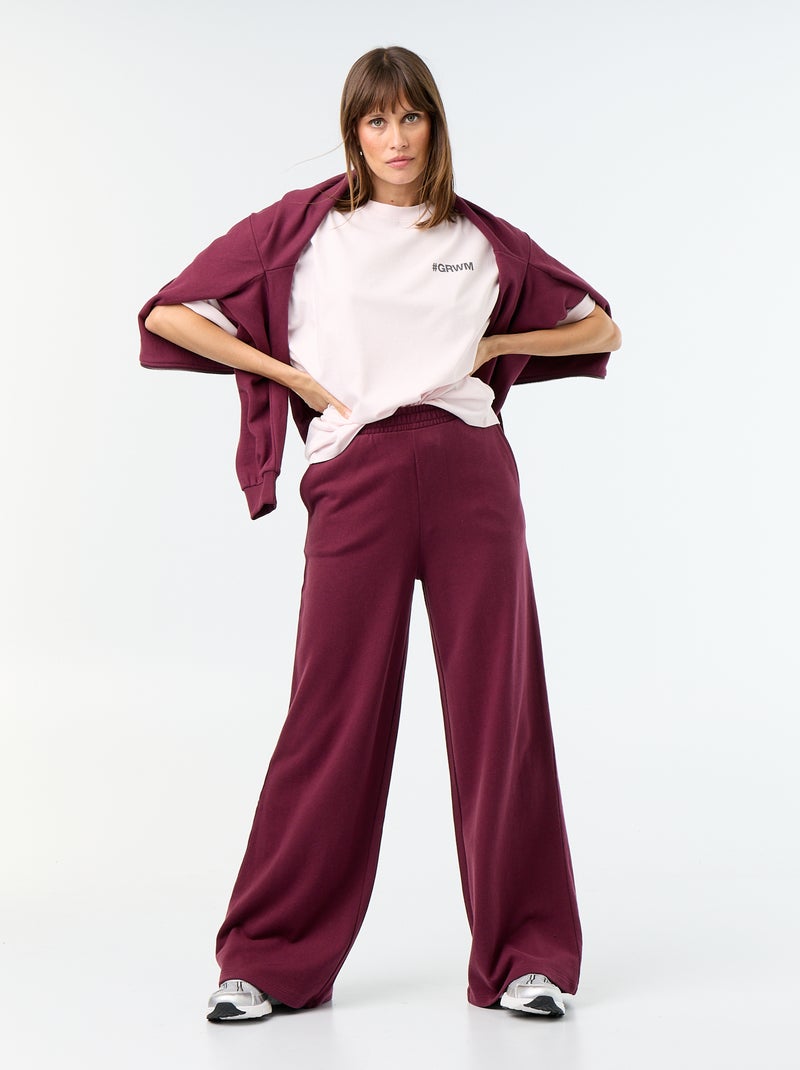 Oversized T-shirt met print op de rug Rose - Kiabi