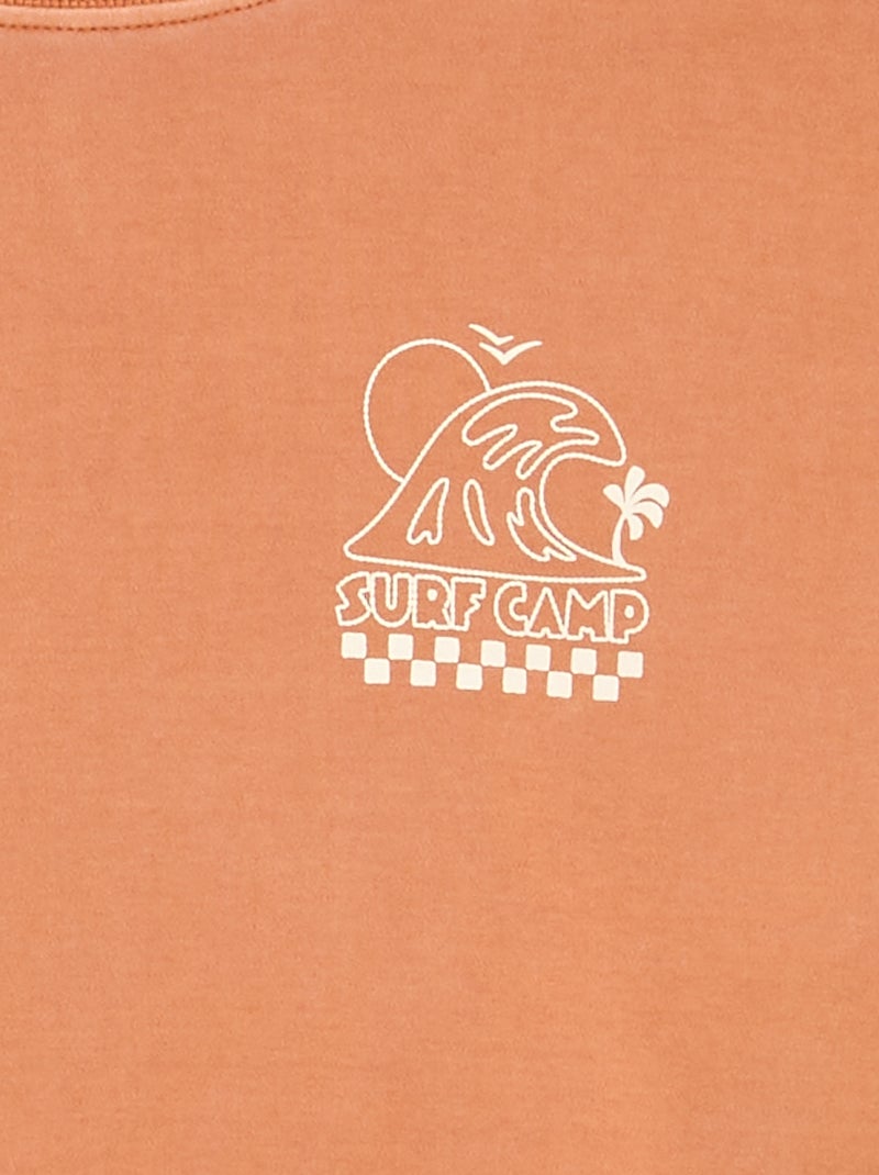 Oversized T-shirt met print Oranje - Kiabi