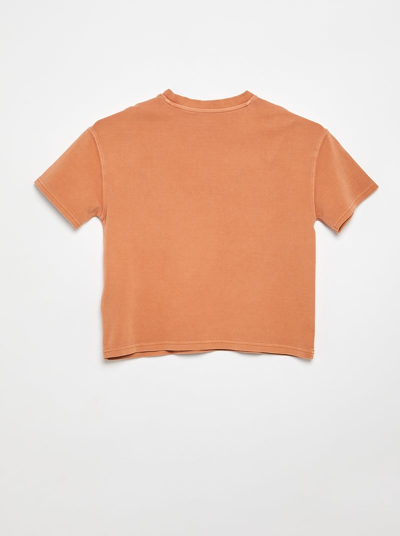 Oversized T-shirt met print Oranje - Kiabi