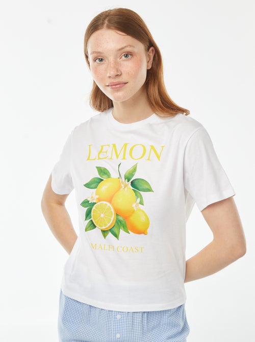 Oversized T-shirt met print vooraan - Kiabi