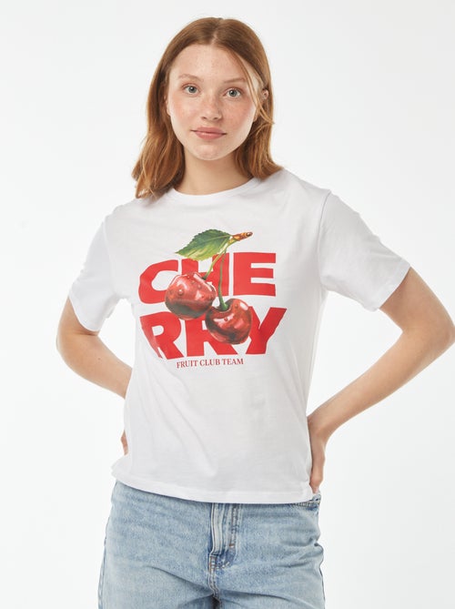 Oversized T-shirt met print vooraan - Kiabi