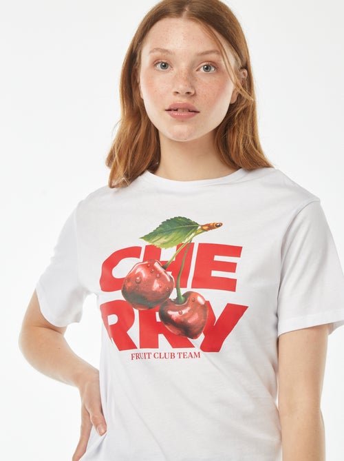 Oversized T-shirt met print vooraan - Kiabi