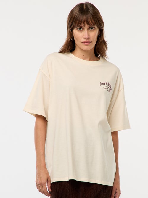 Oversized T-shirt met print - Kiabi