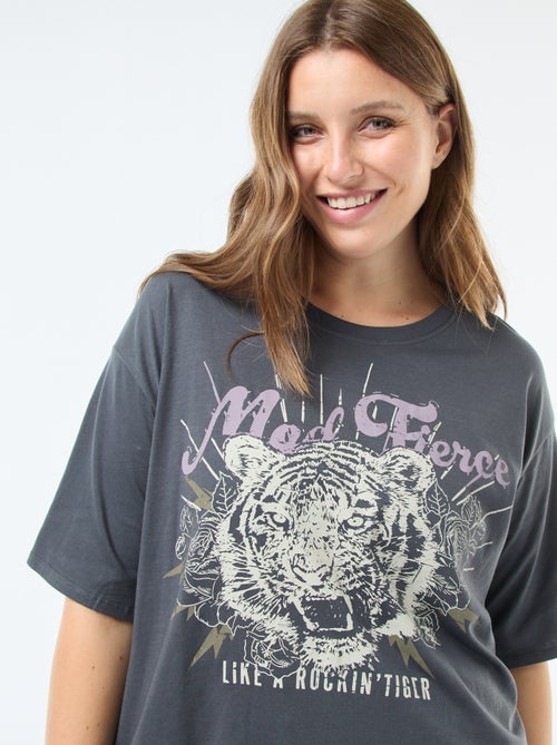 Oversized T-shirt met print - Kiabi