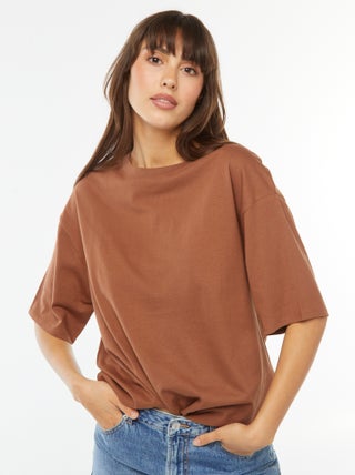 Oversized T-shirt met ronde hals