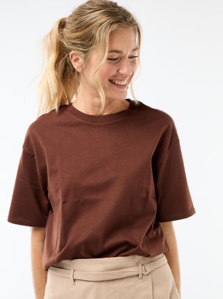 Oversized T-shirt met ronde hals