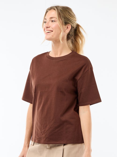 Oversized T-shirt met ronde hals - Kiabi