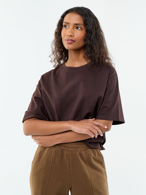 Oversized T-shirt met ronde hals - Kiabi