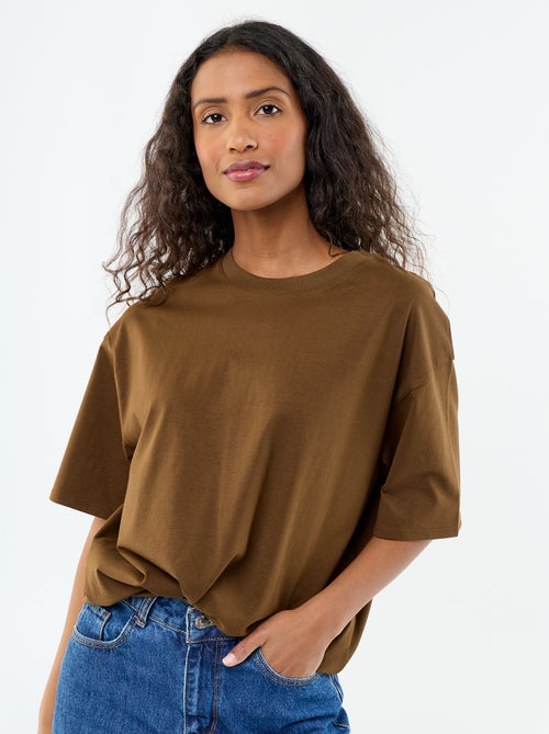 Oversized T-shirt met ronde hals - Kiabi