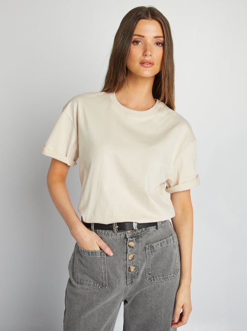 Oversized T-shirt met ronde hals - Kiabi
