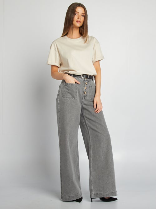 Oversized T-shirt met ronde hals - Kiabi
