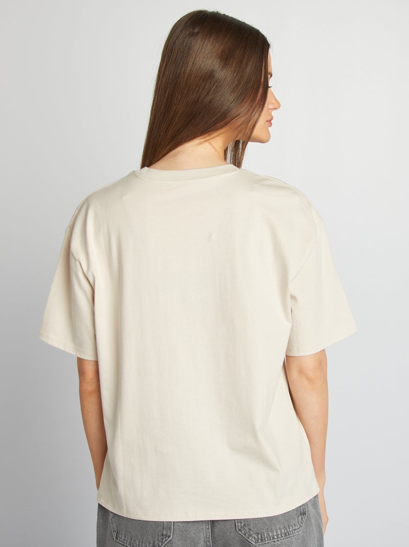 Oversized T-shirt met ronde hals GRIJS - Kiabi