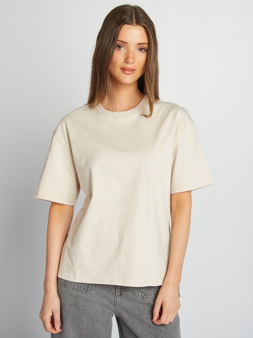 Oversized T-shirt met ronde hals - Kiabi