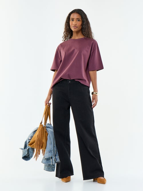 Oversized T-shirt met ronde hals - Kiabi