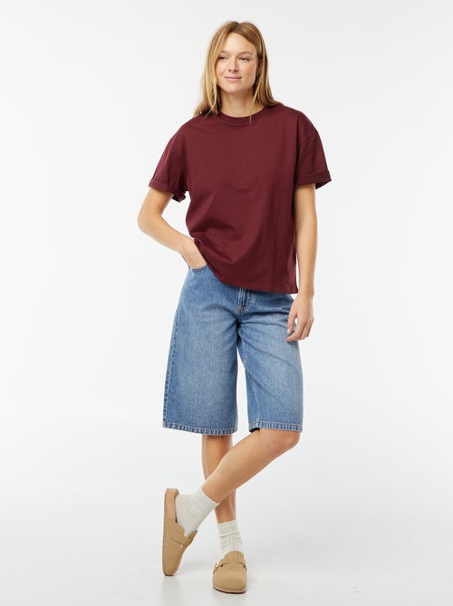 Oversized T-shirt met ronde hals - Kiabi Oversized T-shirt met ronde hals - Kiabi