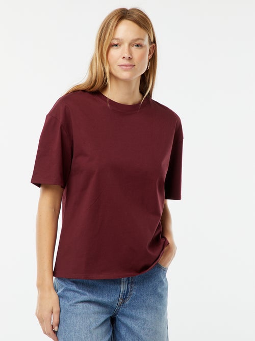 Oversized T-shirt met ronde hals - Kiabi Oversized T-shirt met ronde hals - Kiabi