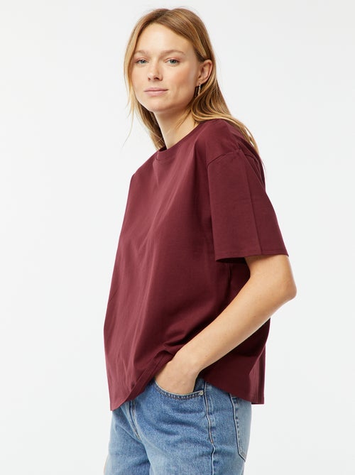 Oversized T-shirt met ronde hals - Kiabi Oversized T-shirt met ronde hals - Kiabi