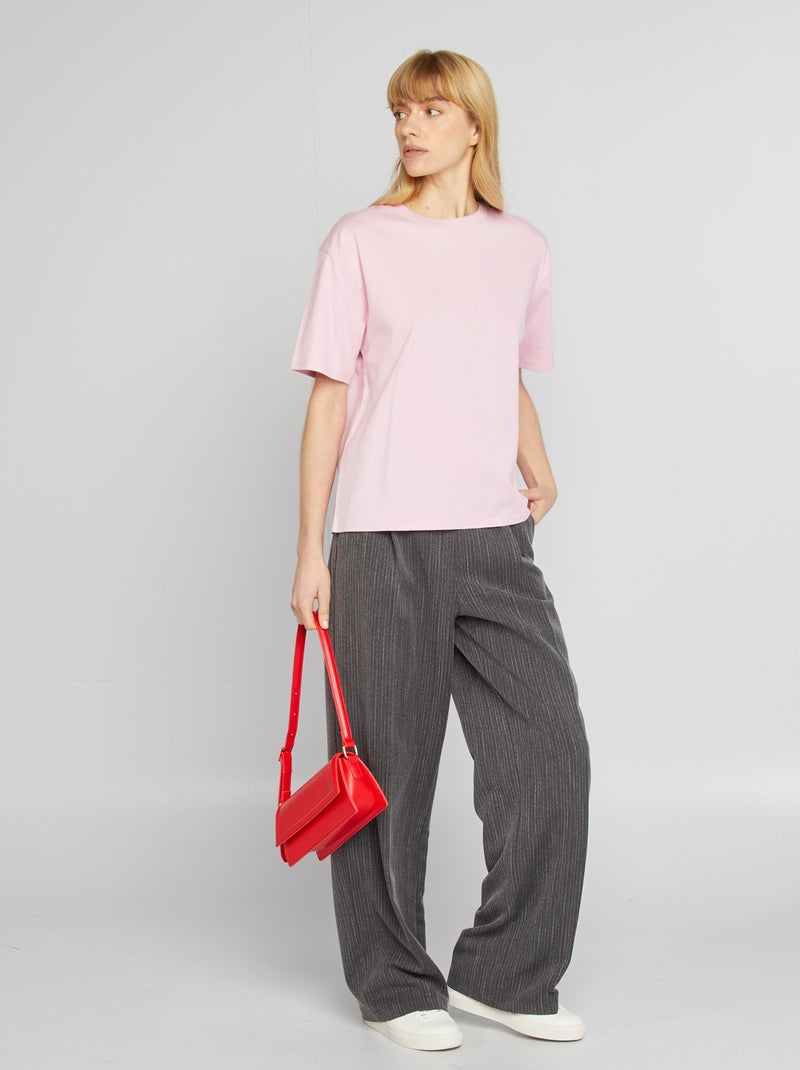 Oversized T-shirt met ronde hals ROSE - Kiabi