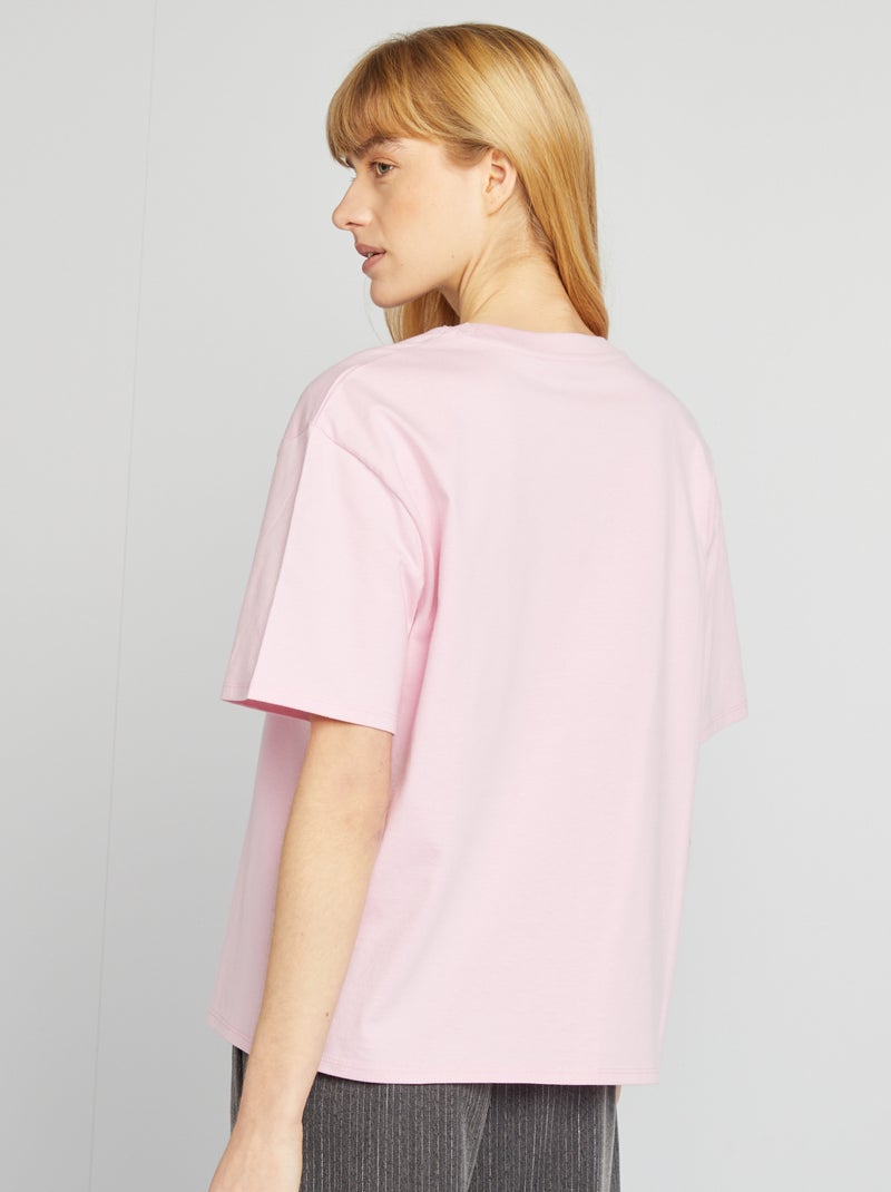 Oversized T-shirt met ronde hals ROSE - Kiabi
