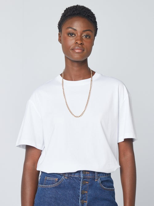 Oversized T-shirt met ronde hals - Kiabi