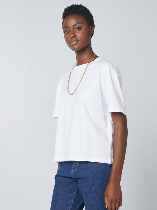 Oversized T-shirt met ronde hals - Kiabi