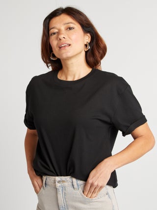 Oversized T-shirt met ronde hals