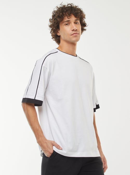 Oversized T-shirt met streep - Kiabi