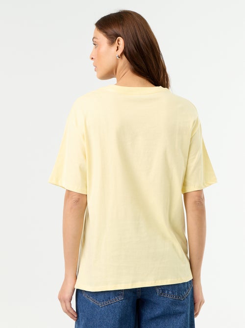 Oversized T-shirt met tekst - Kiabi