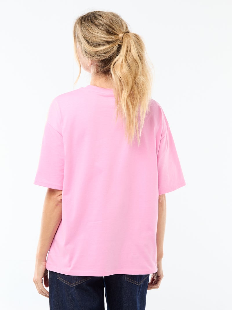 Oversized T-shirt met tekst Rose - Kiabi