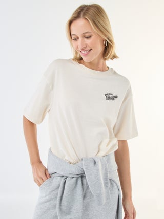 Oversized T-shirt met tekst