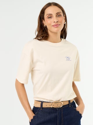 Oversized T-shirt met tekst