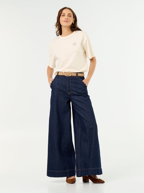 Oversized T-shirt met tekst - Kiabi