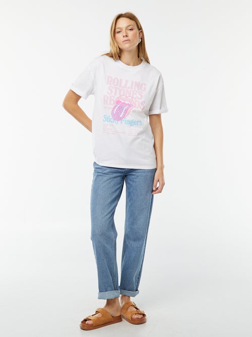 Oversized T-shirt met 'The Rolling Stones'-print - Kiabi