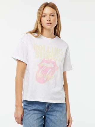 Oversized T-shirt met 'The Rolling Stones'-print