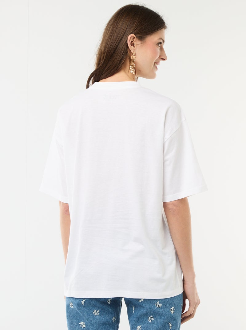 Oversized T-shirt 'Snoopy' Wit - Kiabi