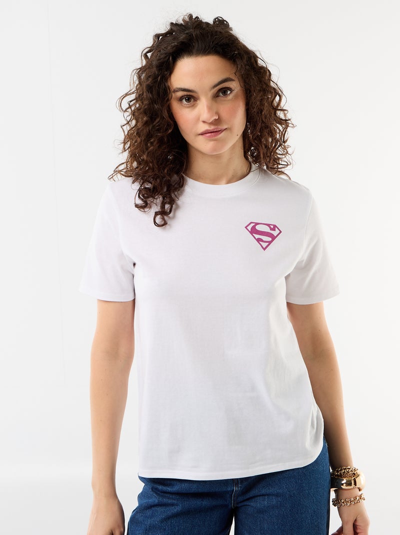 Oversized T-shirt 'Supergirl' 'DC Comics' met korte mouwen Wit - Kiabi