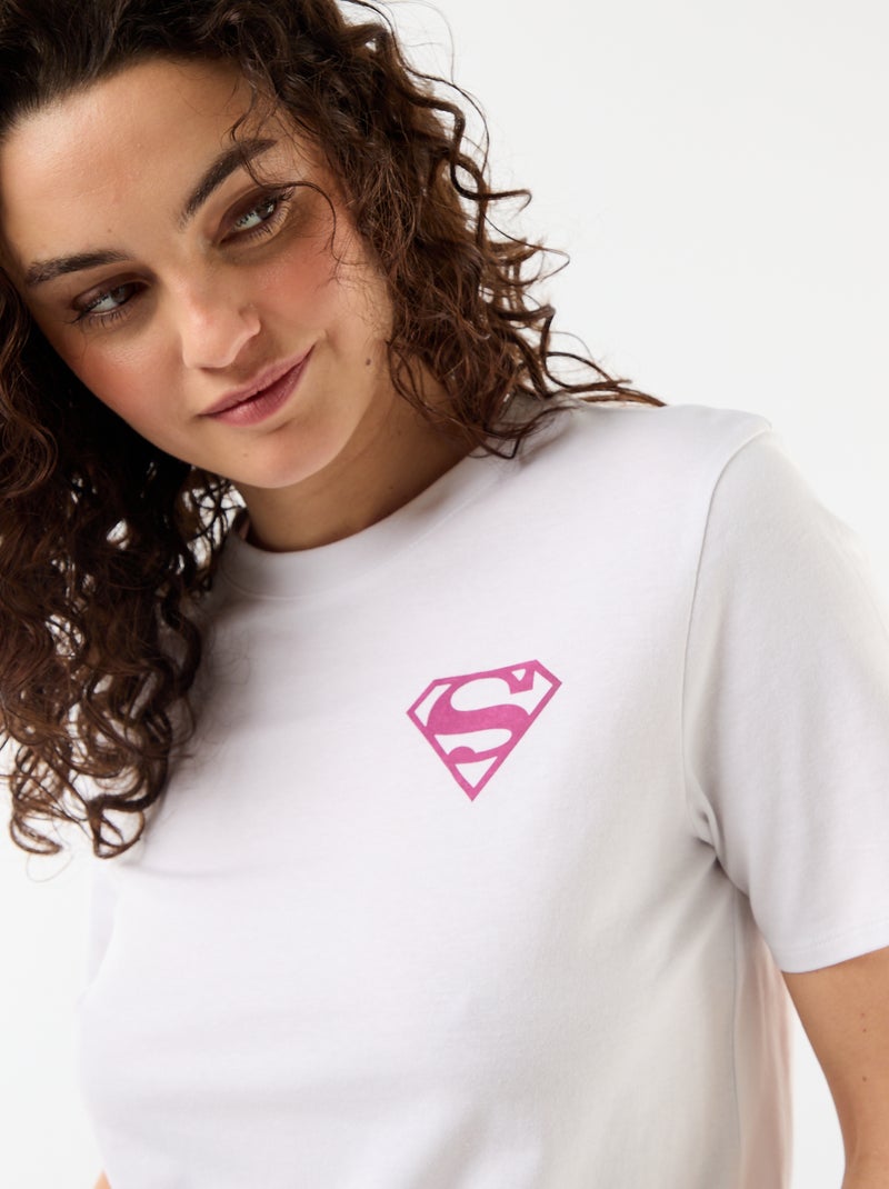 Oversized T-shirt 'Supergirl' 'DC Comics' met korte mouwen Wit - Kiabi