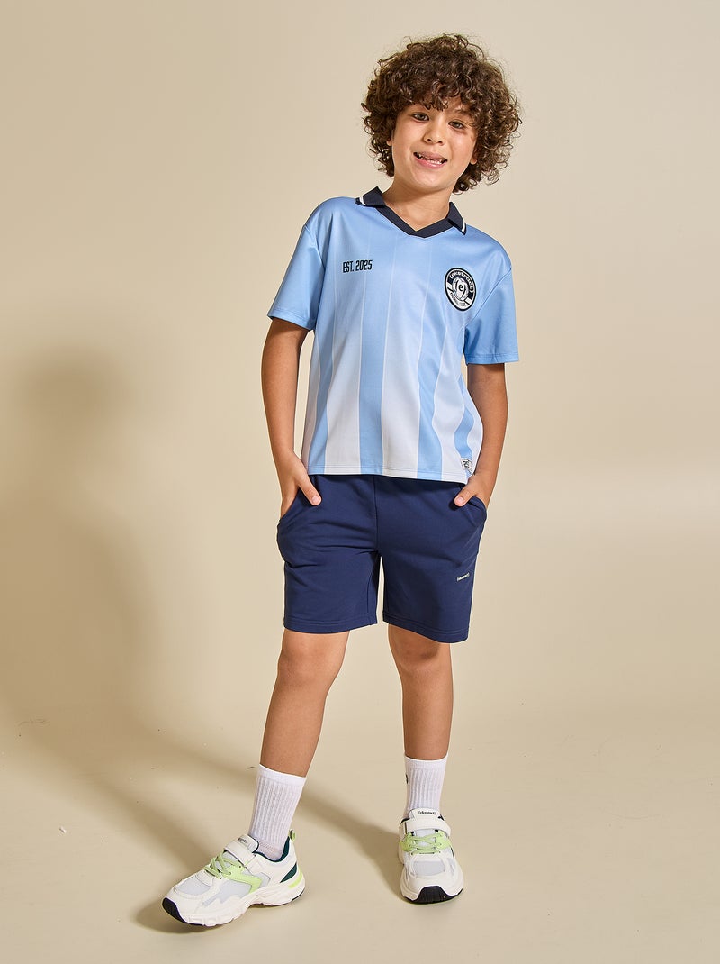 Oversized voetbal-T-shirt - (ekstract) Blauw - Kiabi