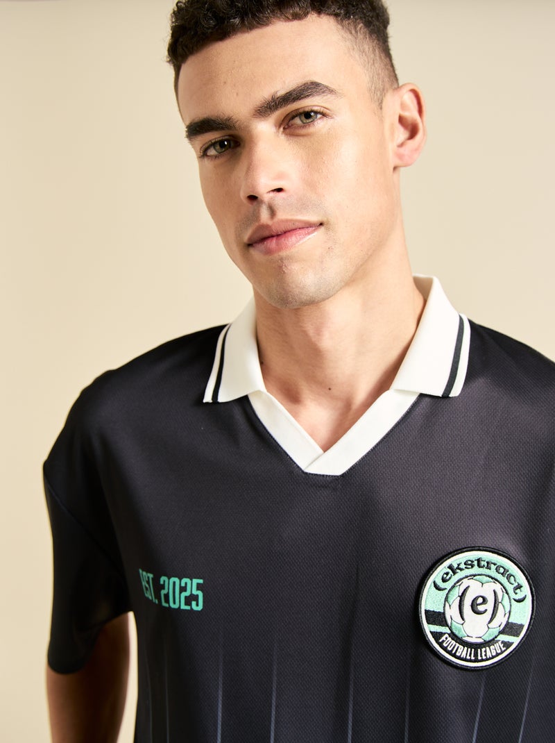 Oversized voetbal T-shirt - (ekstract) Zwart - Kiabi