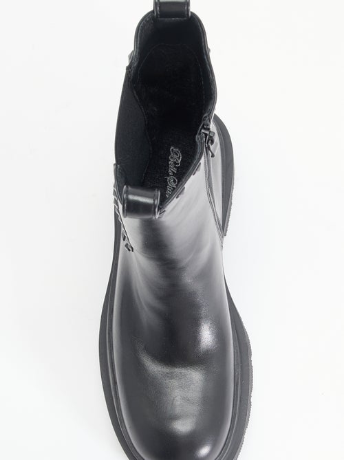 Paar boots met hak en decoratieve studs - Kiabi
